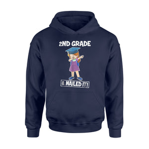 Cute Girls Dabbing 2nd Grade Nailed It Graduate Funny Hoodie