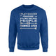 I Play Soccer Because Punching Is Frowned Upon  Fleece Sweatshirt
