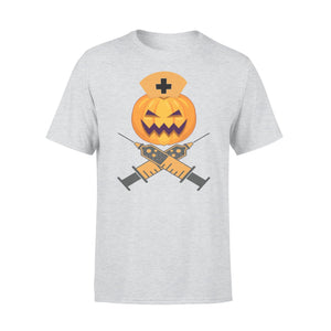 Nurse Pumpkin Syringe Halloween  T-shirt