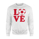 Girls Cool I Love Soccer Sweatshirt