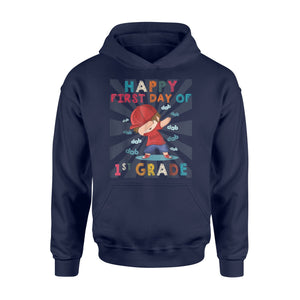 Funny Boy Dabbing Happy First Day Of 1st Grade  Hoodie