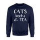 Cats Books And Tea Sweatshirt