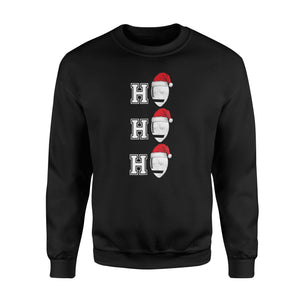 Ho Ho Ho Football Santa Hat Christmas Gift Jersey Sweatshirt