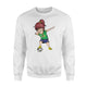 Dabbing Soccer Girl Brazil Jersey - Brazilian Football Sweatshirt