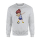 Dabbing Soccer Girl Uruguay Jersey Uruguayan Football  Sweatshirt