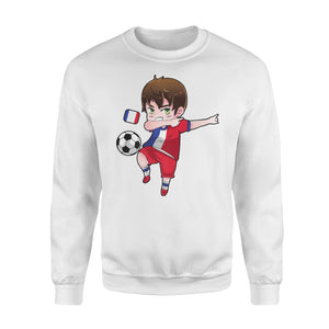 Dabbing Soccer Boy France Football  French Gift Sweatshirt