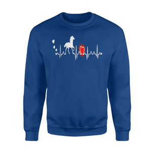 Horse Heartbeat I Love My Horses Racing Riding Gift Sweatshirt