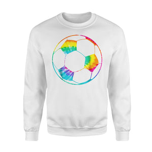 Girl Soccer Ball - Rainbow Trippy Hippie Tie Dye Sweatshirt