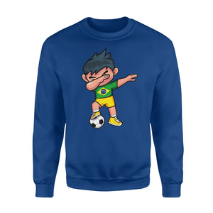 Dabbing Soccer Boy Brazil Brazilian Football Sweatshirt