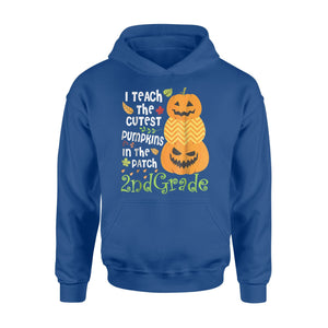 I Teach The Cutest Pumpkins In The Patch 2nd Grade Fun  Hoodie