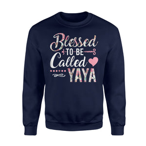 Blessed To Be Called Yaya Floral Grandma Sweatshirt