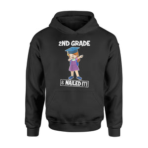 Cute Girls Dabbing 2nd Grade Nailed It Graduate Funny Hoodie